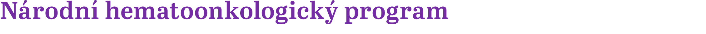 Národní hematoonkologický program 