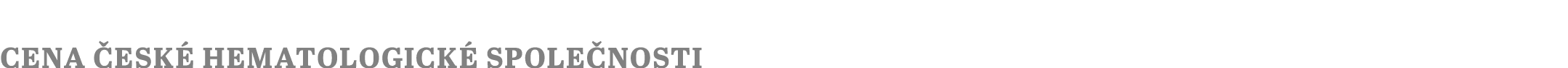 Cena České hematologické společnosti