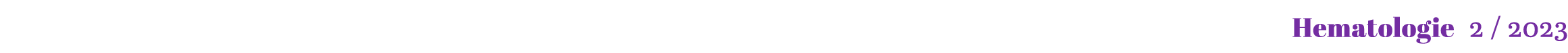Hematologie 2 / 2023
