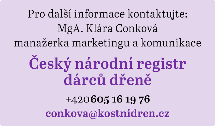 Pro dal  informace kontaktujte: MgA. Kl ra Conkov  mana erka marketingu a komunikace  esk  n rodn  registr d rc  d e...