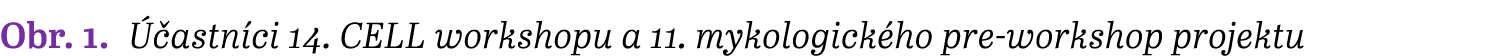 Obr. 1.  astn ci 14. CELL workshopu a 11. mykologick ho pre­‑workshop projektu