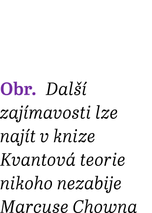 Obr. Dal  zaj mavosti lze naj t v knize Kvantov  teorie nikoho nezabije Marcuse Chowna