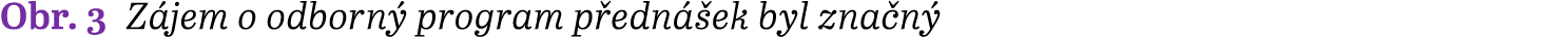 Obr. 3 Z jem o odborn program p edn  ek byl zna n 