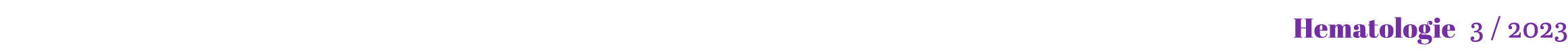 Hematologie 3 / 2023