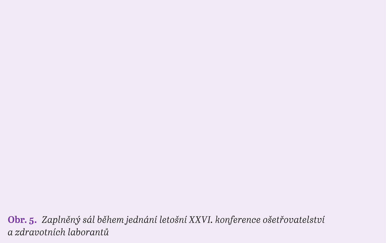 Obr. 5. Zapln n s l b hem jedn n  leto n  XXVI. konference o et ovatelstv  a zdravotn ch laborant 