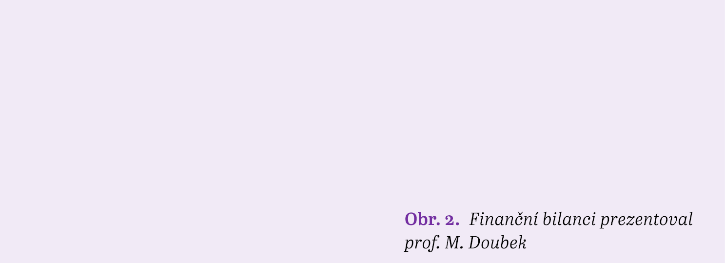 Obr. 2. Finan n bilanci prezentoval prof. M. Doubek