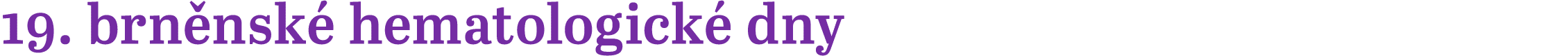 19. brn nsk hematologick  dny 