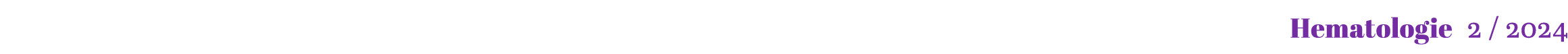 Hematologie 2 / 2024